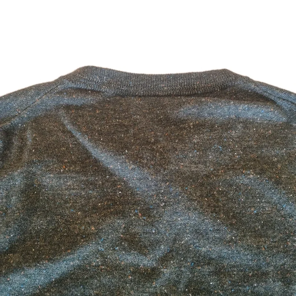 J. Crew Knit Dark Green Cotton Silk Donegal Henley Sweater Men's Size L ‎ A1